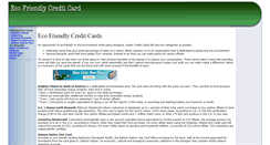 Desktop Screenshot of ecofriendlycreditcard.com